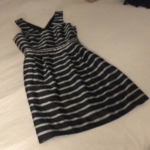 NWT J Crew black and metallic party dress